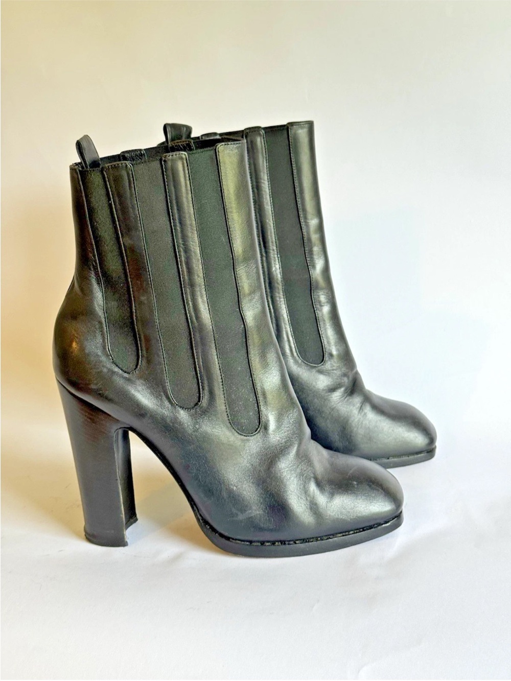 Alaia Black Leather Ankle Boots Women’s Size 40